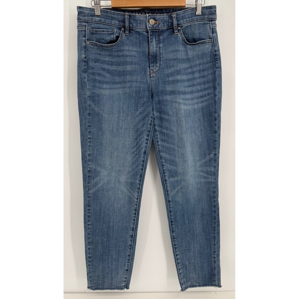 White House Black Market Everyday Soft Girlfriend Jeans Blue Medium Wash Sz 10